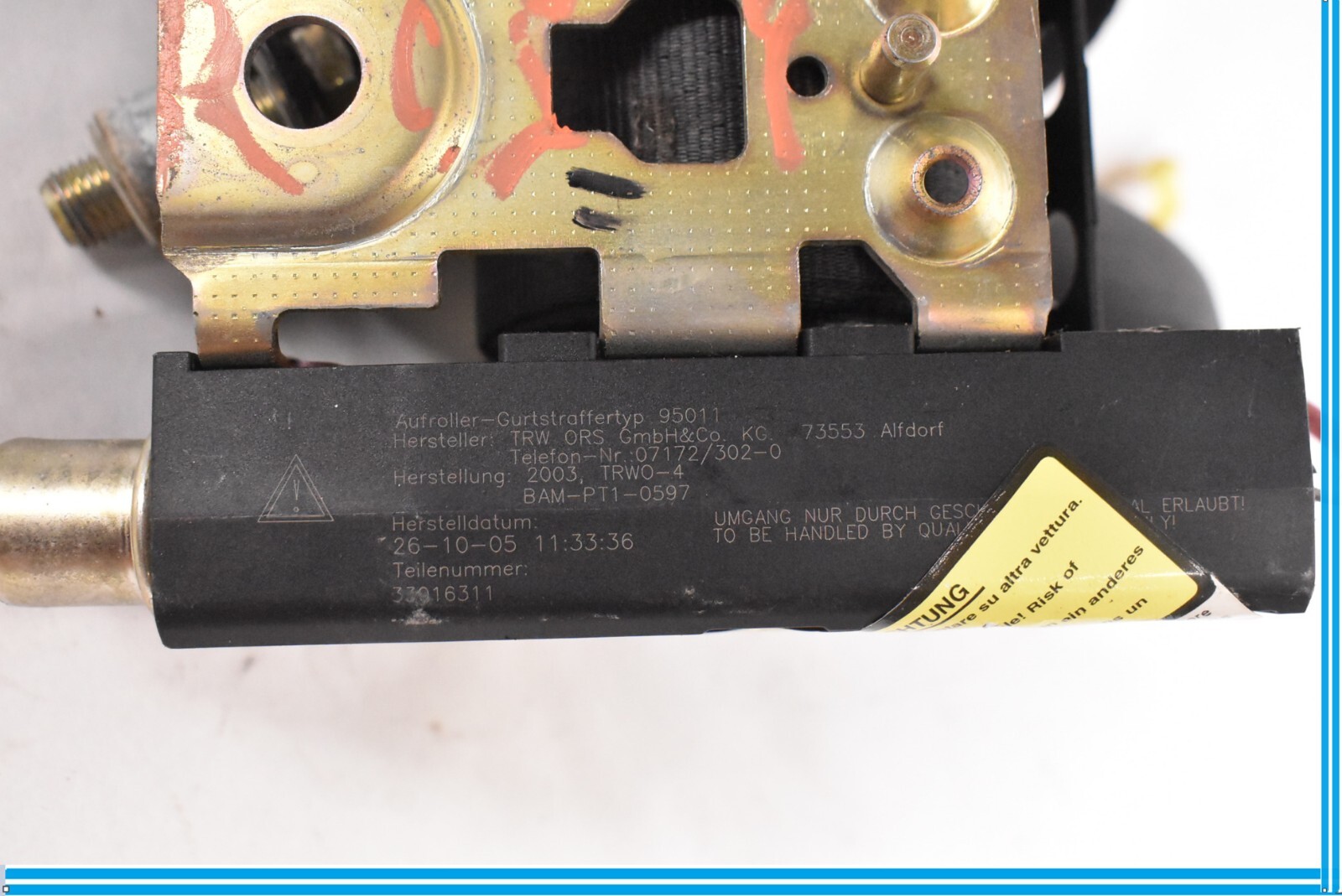 OEM Maserati M139 Quattroporte 05-08 Rear Left or Right Seatbelt Black 0403049