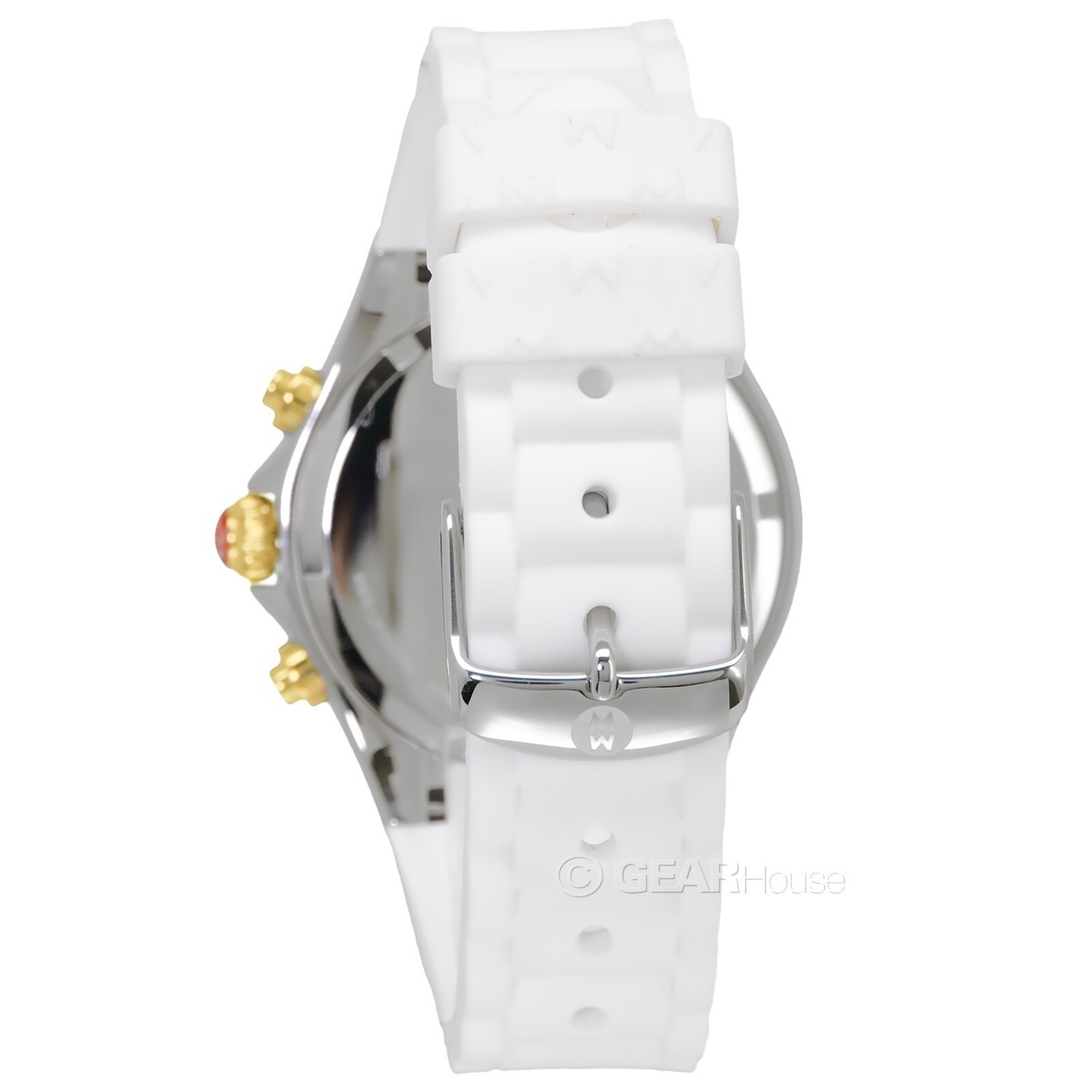 MICHELE Tahitian Jelly Bean Womens Watch, White Silicone 