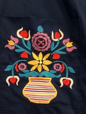 Vintage "Lounge Friends" for JCPenny Patio House Dress Embroidery  Pockets