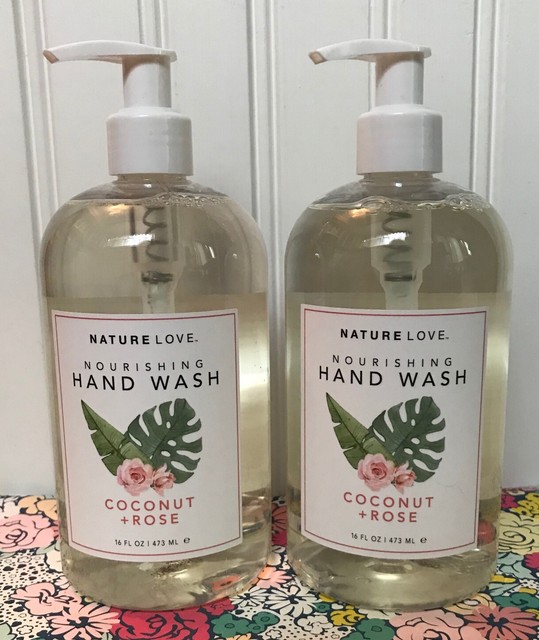 2 NATURE LOVE NOURISHING HAND WASH COCONUT + ROSE 16 OZ. JOCOTT eBay
