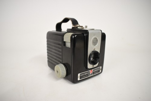 Macchina Fotografica Kodak Hawkeye Brownie Fotocamera con Custodia NON Testata - Picture 3 of 15