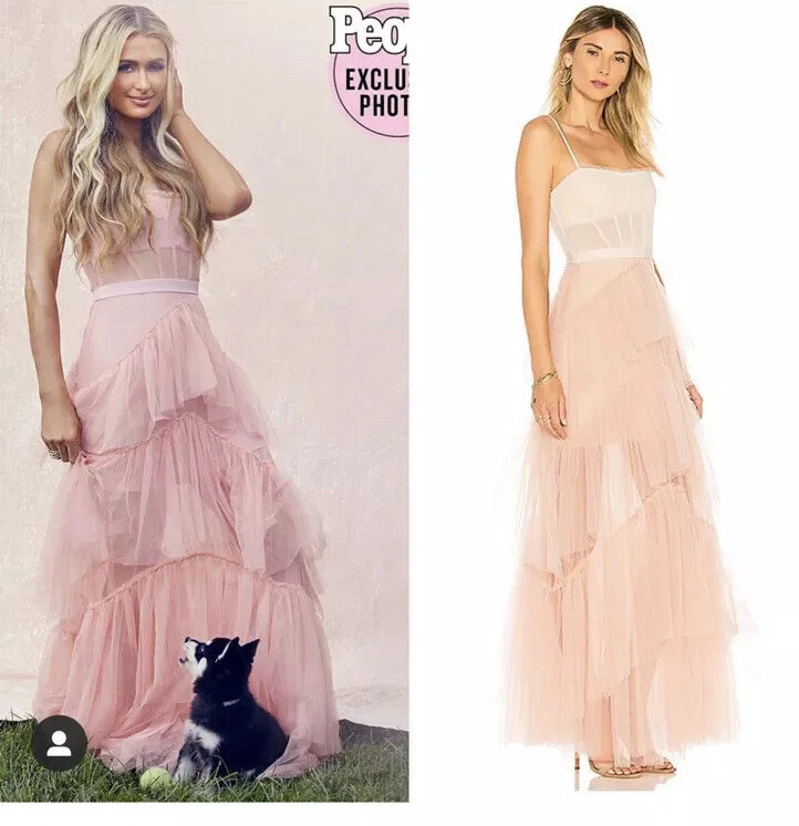 bcbgmaxazria corset tulle essential Bare Pink dress Gown | eBay
