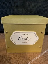Gold Wedding Card Box - Snaps together  folds down