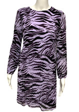 Nine West women's crystal pleated shift dress purple size Small