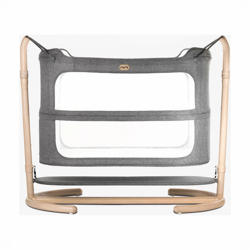 Ninipod Swinging New-born Cot/ Motion &Bounce Function for Better Sleep in Grey - Image 4 of 4