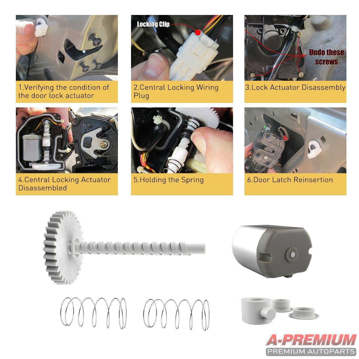 4 Sets Door Lock Actuator Repair Kit for Ford Falcon AU BA BF Territory