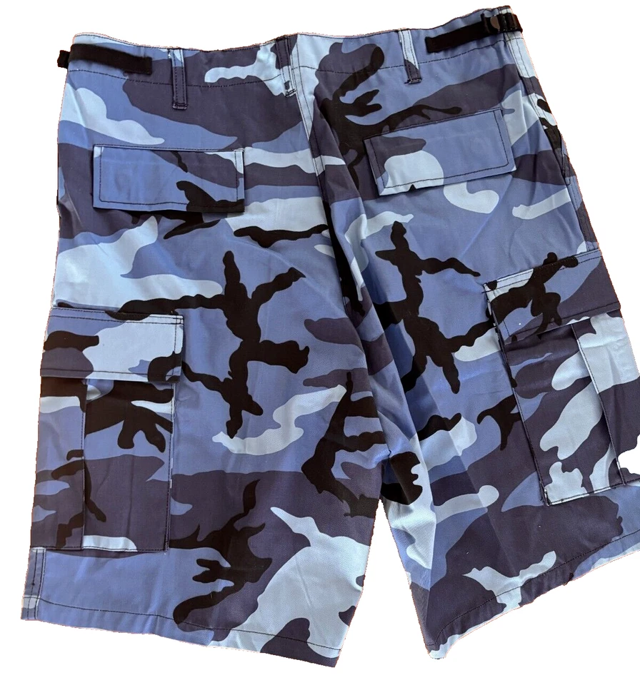Pantalones Cortos de Carga Rothco Para Hombre Azul Ejército Camuflados Militar Talla Mediana 31-35 pulgadas Foto 3 de 4