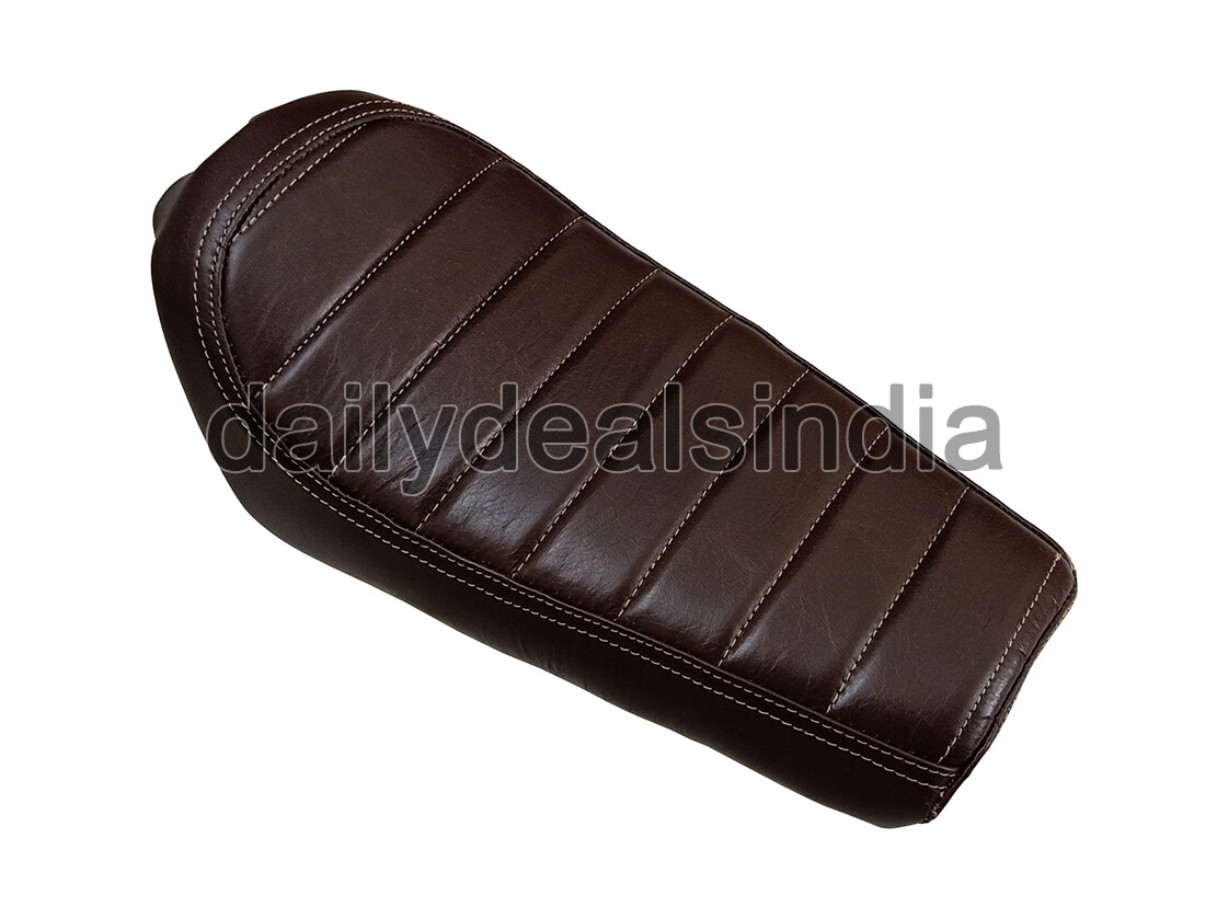 Siège Avant En Cuir Véritable Marron Pour Royal Enfield Classic 350/500 - Neuf