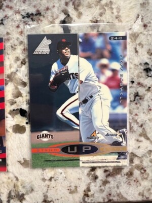 1998 PINNACLE INSIDE STAND UP CARD BARRY BONDS JEFF BAGWELL DANTE BICHETTE BELLE