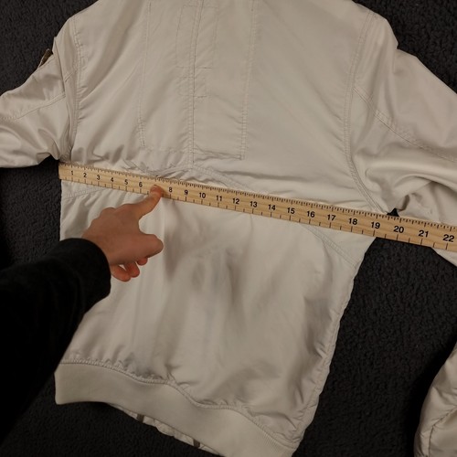 G STAR Jacket Mens S Small White Cream RCO Lockhart Bomber Military Polyester - Picture 8 of 12