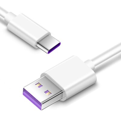 Replace Moto USB Type C Fast Charge Cable 3XL White 5 Ft.
