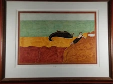 Numbered, Signed Limited edition Lithograph,  Shalom Moskowitz, 1887-1980