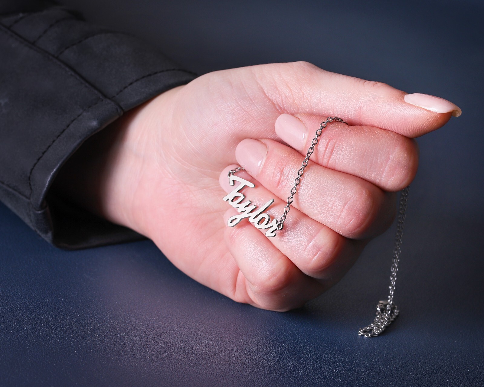 ANY Name Plate Necklace Personalized Custom Silver Stainless Steel any-name-plate-necklace-personalized-custom-silver-stainless-steel