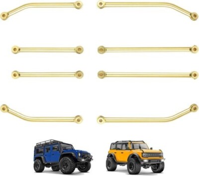 Brass Steering Link High Clearance Linkages Set Crawler TRX4M Upgrades 1/18 RC