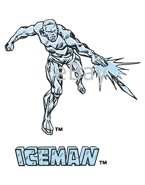 Vintage Marvel Style Guide Print - X-MEN ICEMAN Bobby Drake | eBay