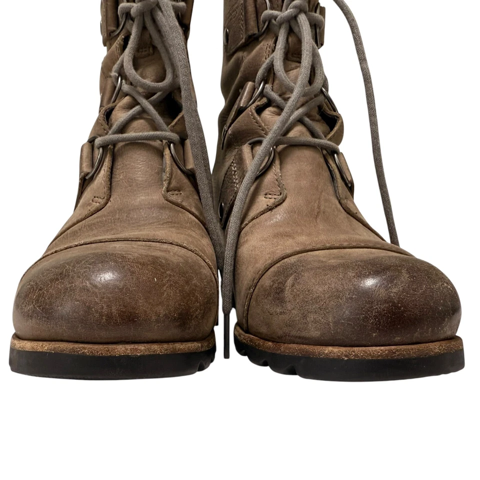 Bota Sorel Joan of Arctic cuña media con cordones gris niebla oscuro topo para mujer 7,5 Foto 4 de 4