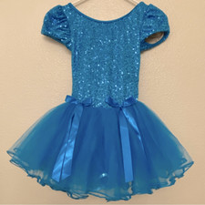 Weissman dance costume Ballet jazz tutu aqua blue teal 6811 Child MC