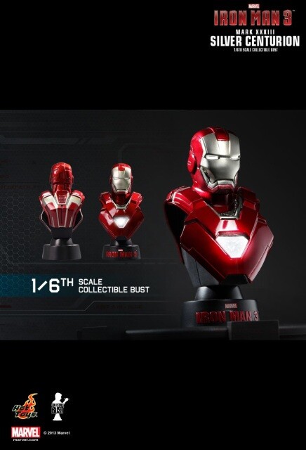 HOT TOYS IRON MAN 3 SILVER CENTURION MARK XXXIII 1/6 SCALE