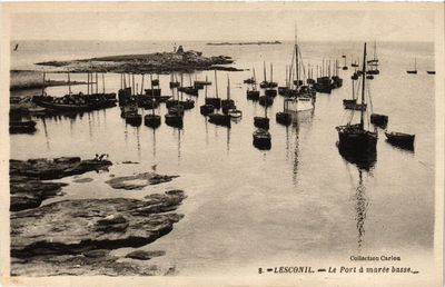 Carte Postale Ancienne – Lesconil – Rocher Du Men Guen – Plage Du Sémaphore – Finistère