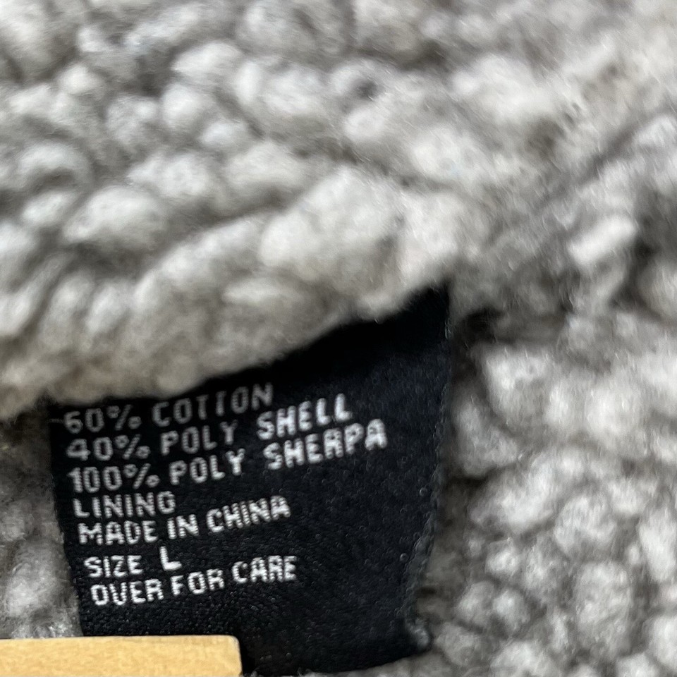 Top Heavy Sweatshirt Large *(Notes)* Skull Skater Y2K Sherpa Lined Zip