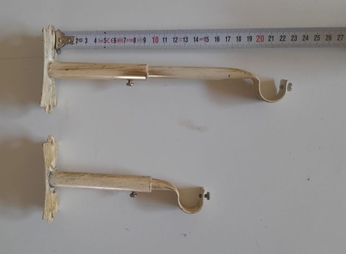 Ivilon Staffe Per Aste Da Tenda Fisse – Warm Gold, Set Da 2 – Per Aste Da 7/8" (2,5 Cm) – Supporti In Ferro Con Viti E Tasselli
