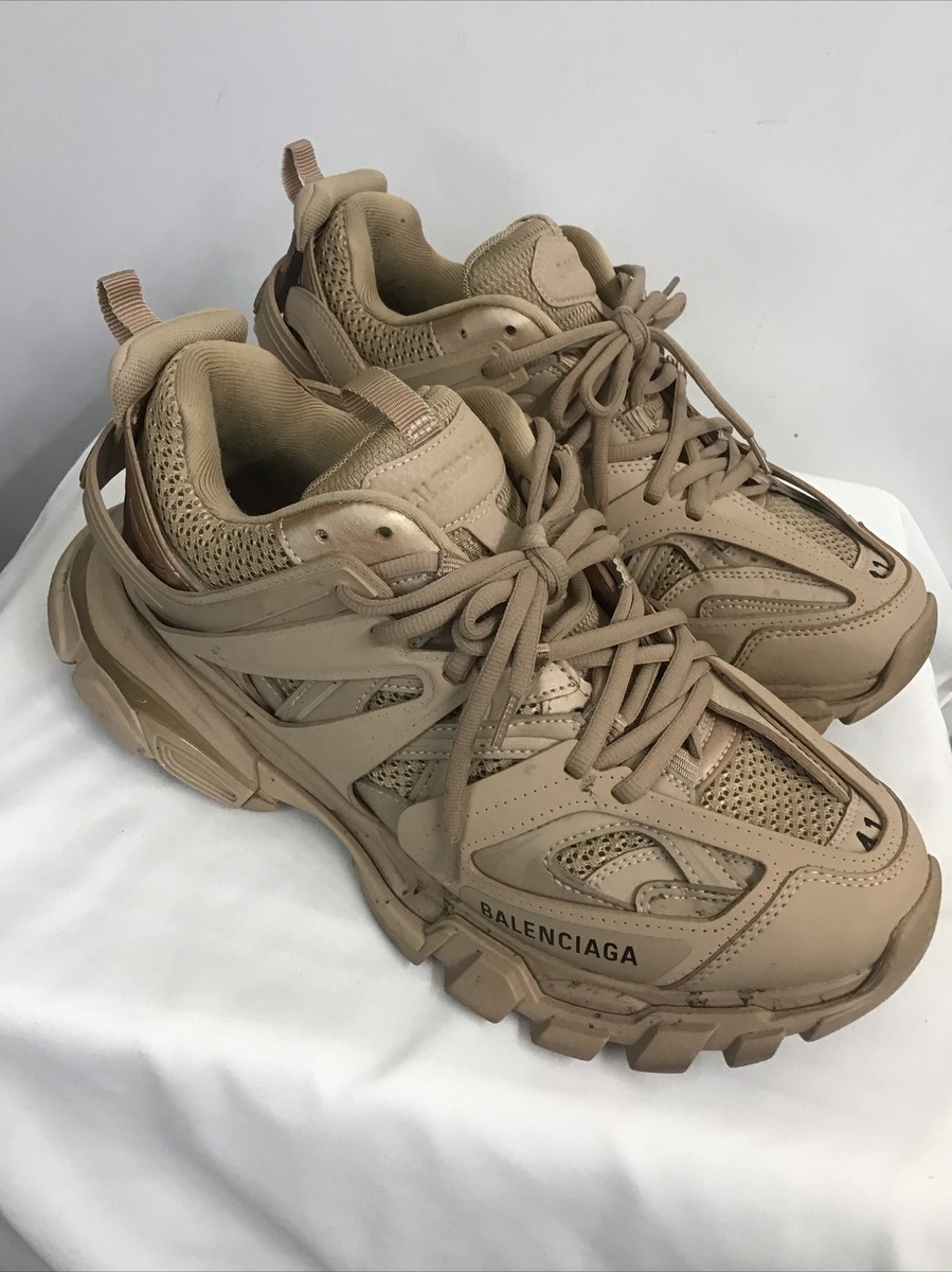 Balenciaga Track Sneaker Tan Lace Up Clunky Oversized Size