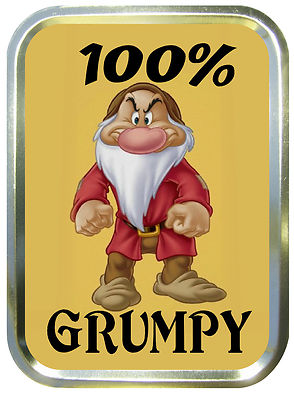 100% Grumpy 2oz Gold Tabakdose, Luftdichte Tabakdose, Geschenkbox