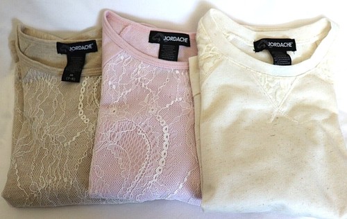 Girls Thin JORDACHE Lace Sweatshirt, "117508", Choose your Size and Color - Picture 2 of 24