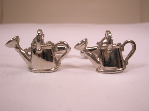 Watering Cans Vintage Cuff Links vegetable gardener tools
