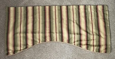 Country Curtains Stripped Multi Color Scallop Lined Valances -74” x 18”