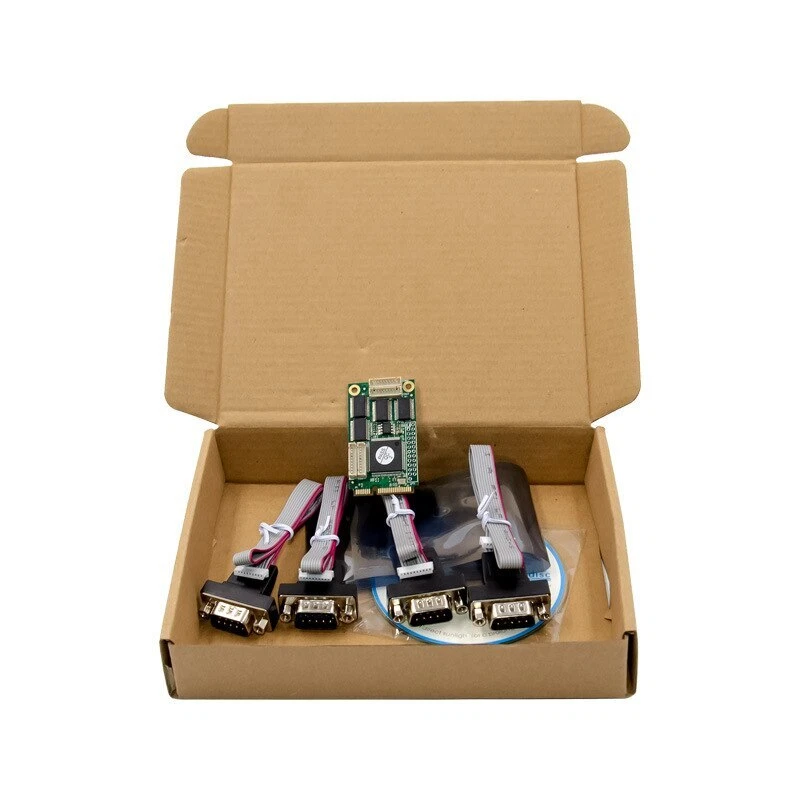 Mini PCI Express To 4 DB-9 Serial Rs232 Ports Controller Card WCH384 Chipset - Image 4 of 4