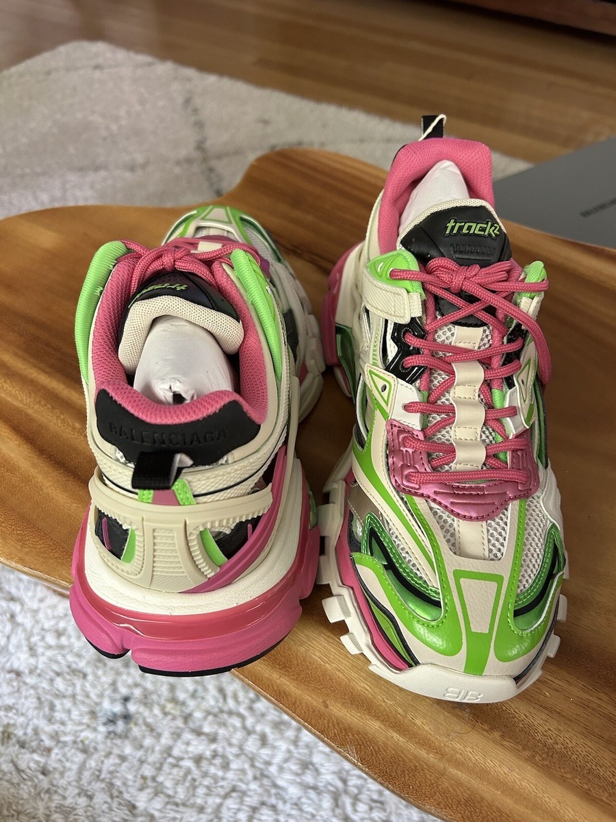 New Balenciaga White and Green Track.2 Sneakers- Mens Size New Balenciaga White and Green Track.2 Sneakers- Mens Size