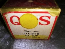 QRS 10-316 My Way By Ralph Jay Antique Music Roll As Shown