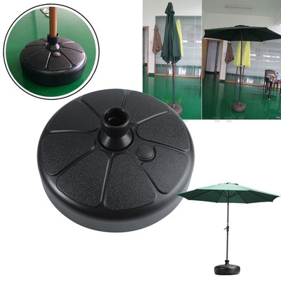 Patio Yard Garden Round Water Sand Fillable Umbrella Base Stand Holder Black Ebay