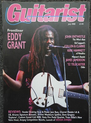 Guitarist Magazine July 1988 Eddy Grant Kirk Hammet
