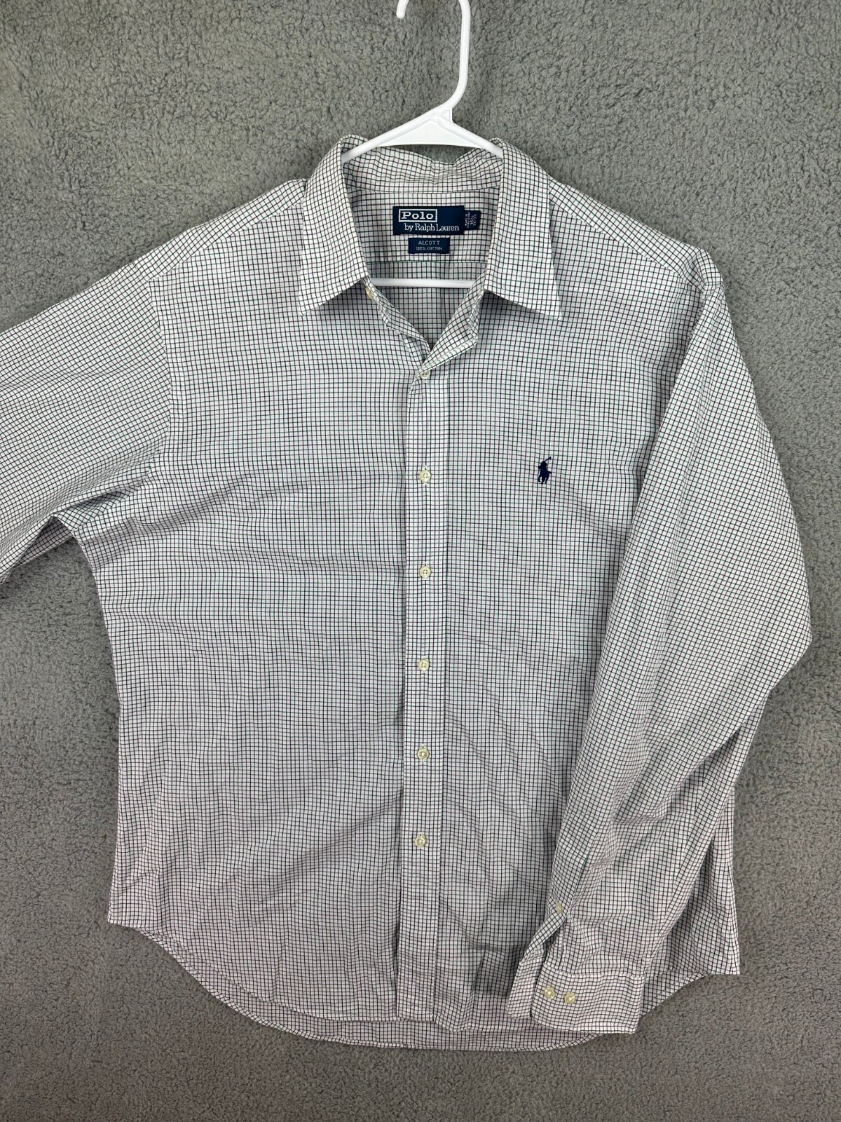 Polo Ralph Lauren camicia uomo 16 5 36 37 blu bianco quadri pony alcott preppy