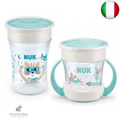 NUK Magic Cup e Mini Magic Bicchiere Antigoccia Duo Set | Bordo