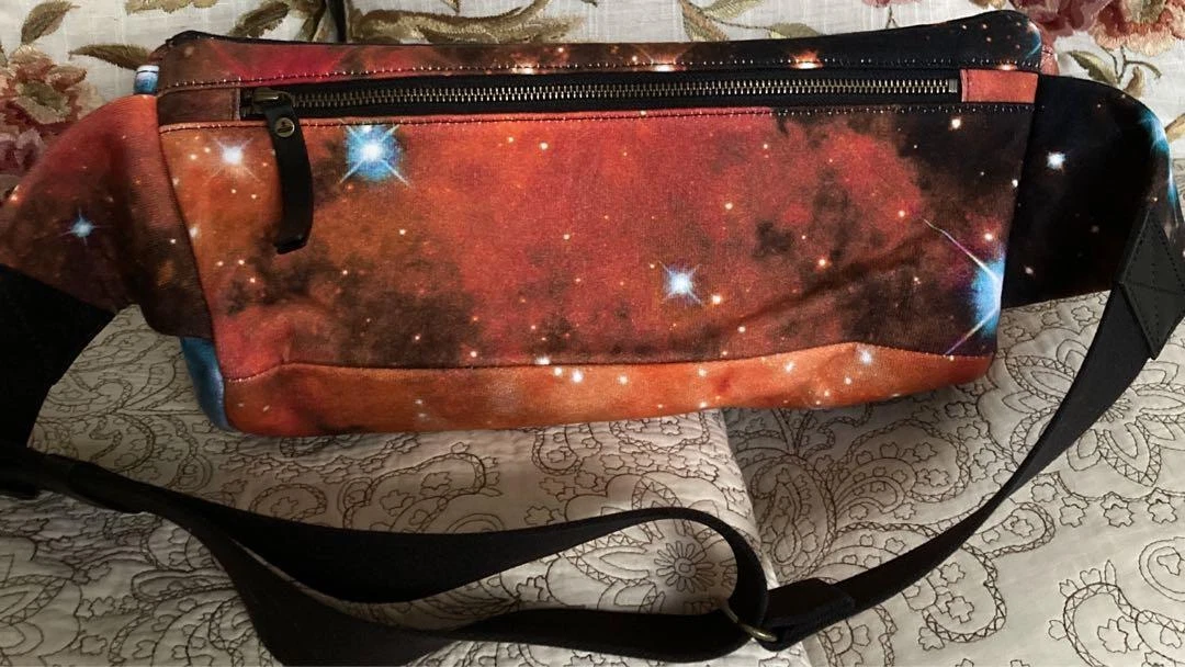 VIVIENNE WESTWOOD Men's Orb Logo Galaxy Pattern Body Bag Multicolor USED