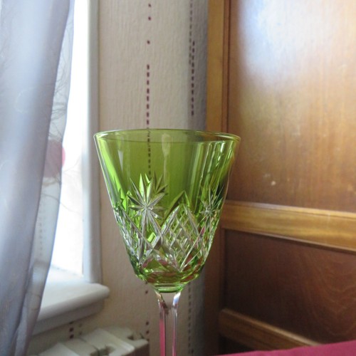 1 Vetro Roemer Cristallo Di saint louis O Val San Lambert Colore Verde H 20,5 CM - Foto 3 di 9