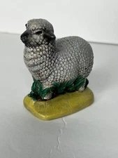 Vintage Hand Painted Byron Molds 1973 Ceramic Sheep In The Pasture Figurine