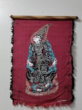 Art Cloth / Scroll / Silk Screen Tapestry Bangkok Thailand Vintage
