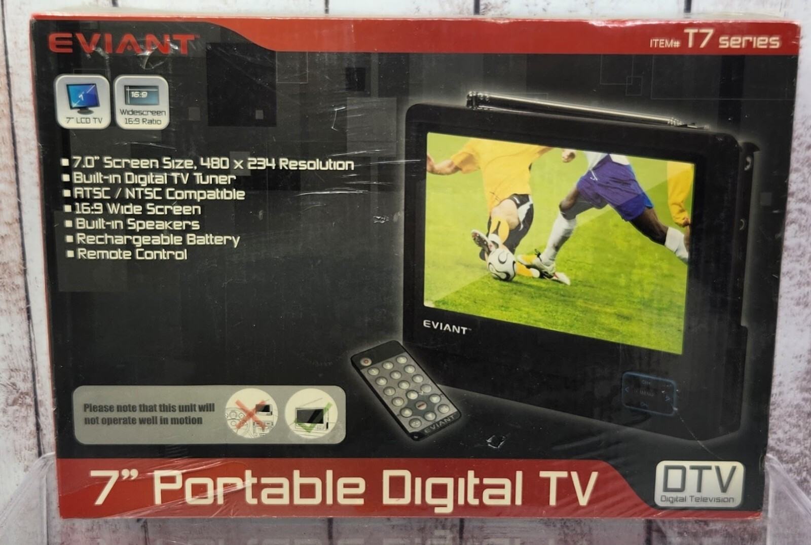 Eviant T7 7" Portable LCD TV Black for sale online eBay