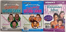 Lot (3) Spotlight Celebrity Remember When Word Seek Search Puzzles Books 2021/22