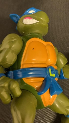 Vintage 1990 Playmates TMNT Leonardo With Storage Shell Action Figure - Picture 7 of 7