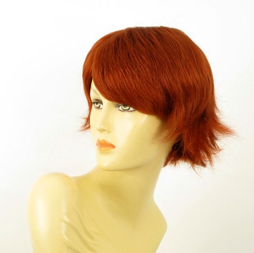 wig for women 100% natural hair copper intense ref EMILIE 130 PERUK - Imagen 2 de 8