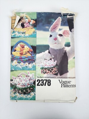 Vogue 2378 Pattern Easter Baskets & Stuffed Bunnies, Chicks, Ducks, Sheep Uncut