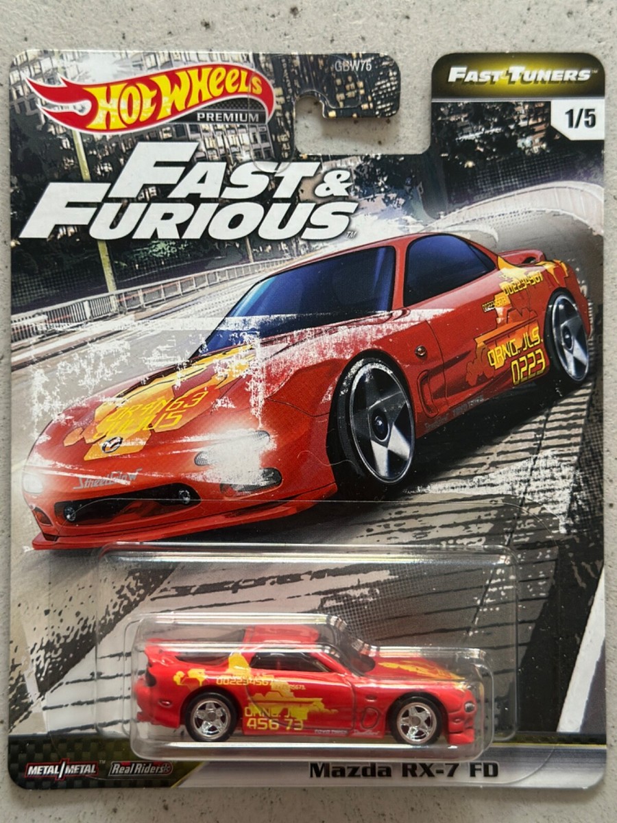 Hot Wheels Fast & Furious Mazda RX-7 6台 Fast & Furious supercar MAZDA RX-7 (FD) HOT WHEELS HNR88