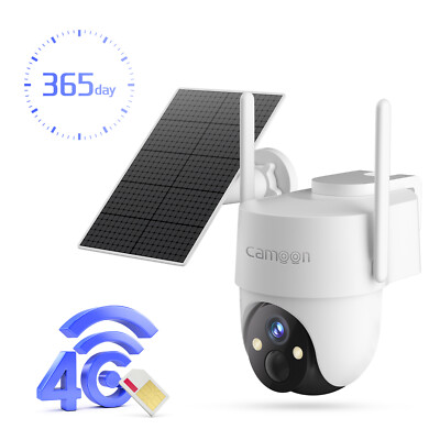4G LTE Cellular PTZ Solar Security Camera Outdoor 360° Wireless Solar Camera