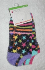 NWT 2 PACK Little Miss Matched Socks 3 Single Socks Low Cut Fuzzy Soft