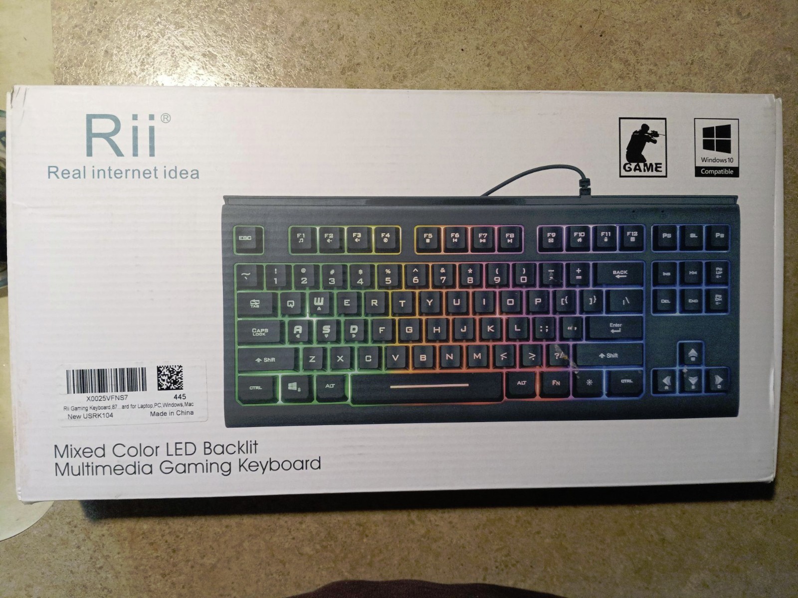 Computer Backlit Keyboard Wired USB - NO Number Pad